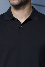 Men's Polo Black T-Shirt