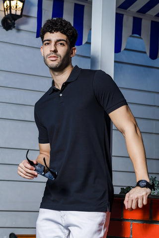 Men's Polo Black T-Shirt