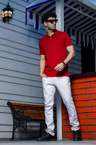 Men's Polo Red T-Shirt