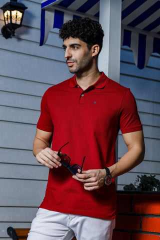 Men's Polo Red T-Shirt