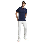 Men Navy Round Neck T-Shirt