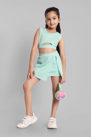 Girls Stylish Top & Skirt Co-ord Set