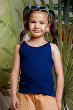 Girls Blue Sleeveless Top