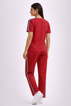 RED WOMEN H/S CO-ORD SET
