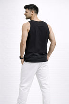 BLACK COLOR MEN TANK TOP