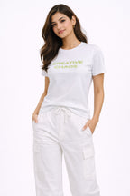WHITE WOMEN H/S CO-ORD SET