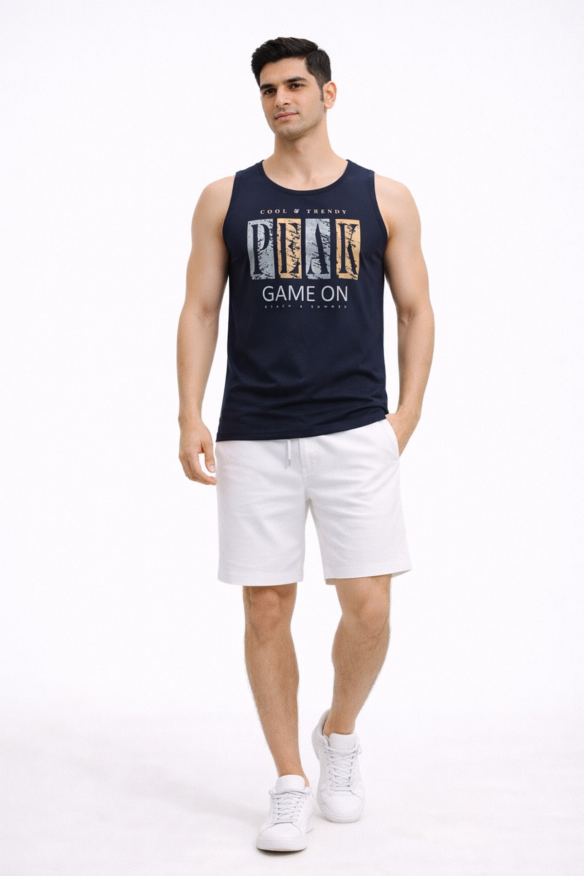 NAVY COLOR MEN TANK TOP