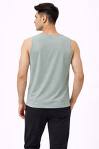 ICE BLUE COLOR MEN TANK TOP