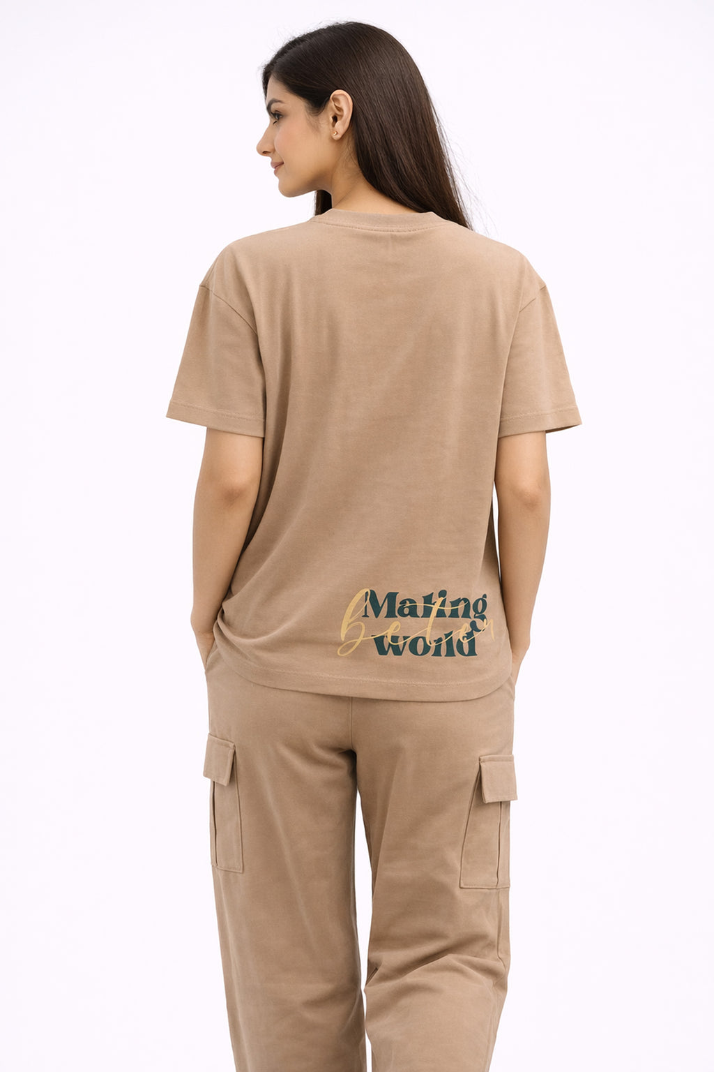 BROWN WOMEN H/S CO-ORD SET