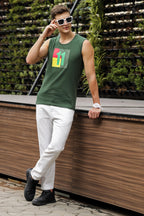 ONE SKY MEN GREENER PASTURES PRINTED MENS TANK