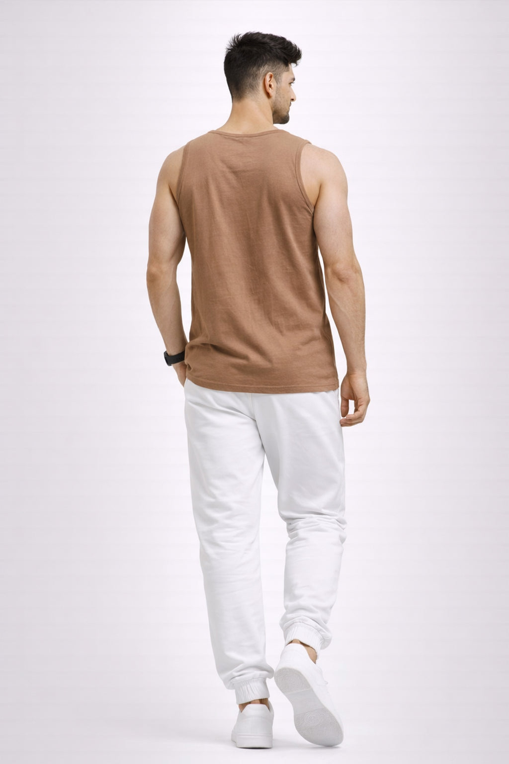 BROWN COLOR MEN TANK TOP