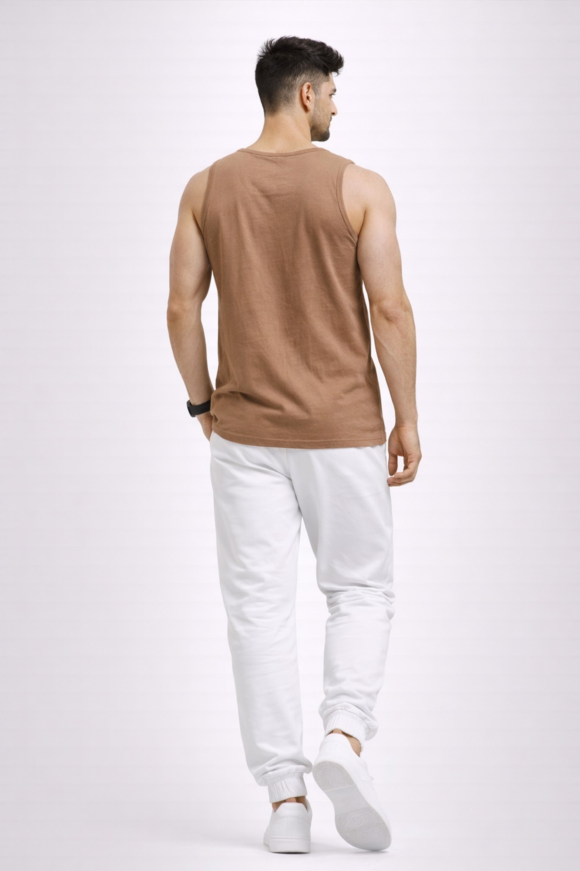 BROWN COLOR MEN TANK TOP