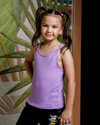 Girls Purple Sleeveless Top