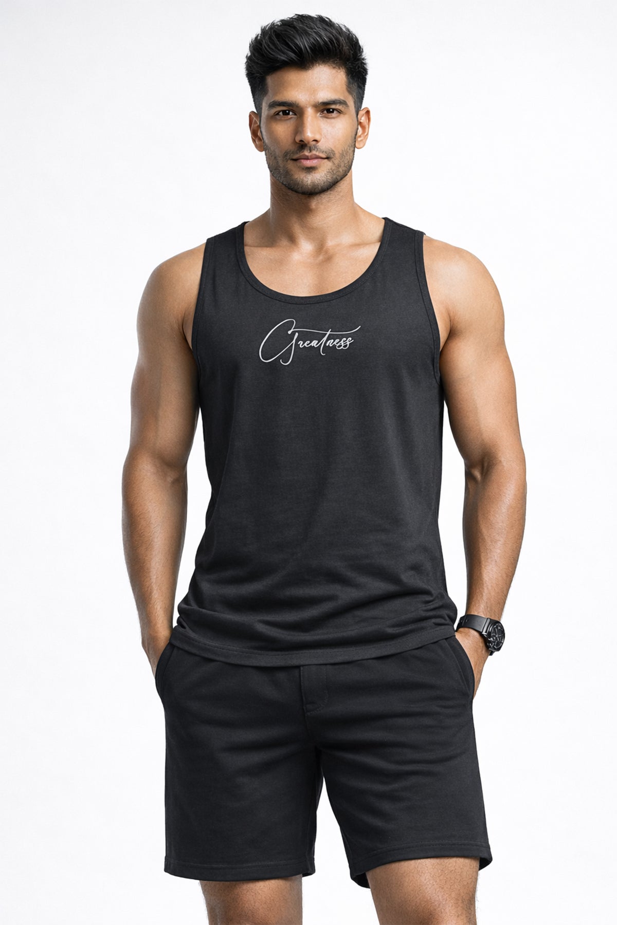 WHITE COLOR MEN TANK TOP