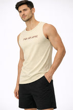 ECRU COLOR MEN TANK TOP
