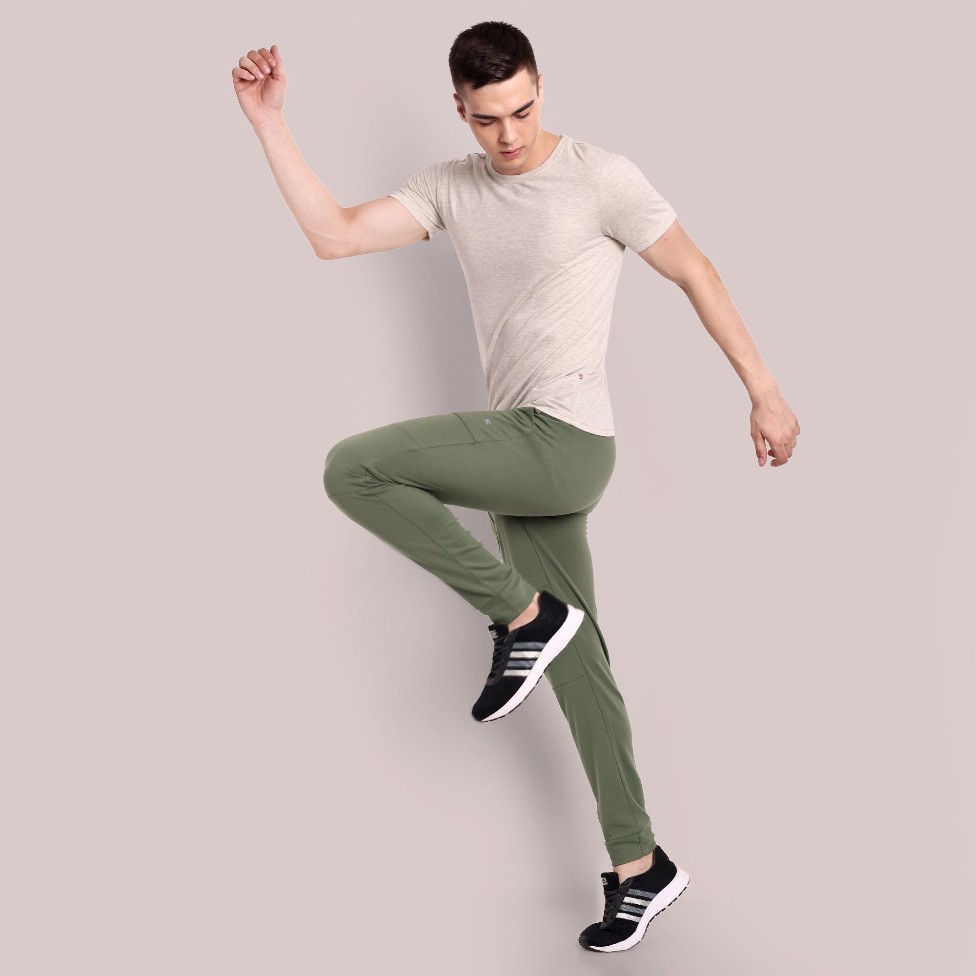 Men Olive Cargo Joggers