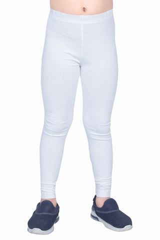 ONE SKY GIRLS WHITE SOLID LEGGINGS