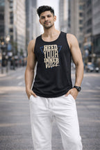 BLACK COLOR MEN TANK TOP