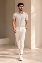 EGRET COLOR MEN TROUSER