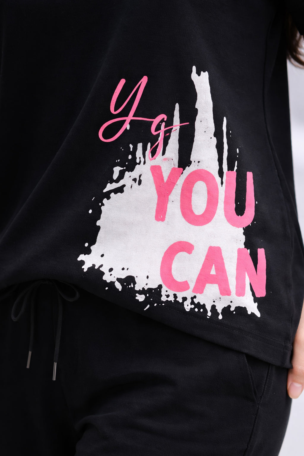 BLACK WOMEN H/S CO-ORD SET