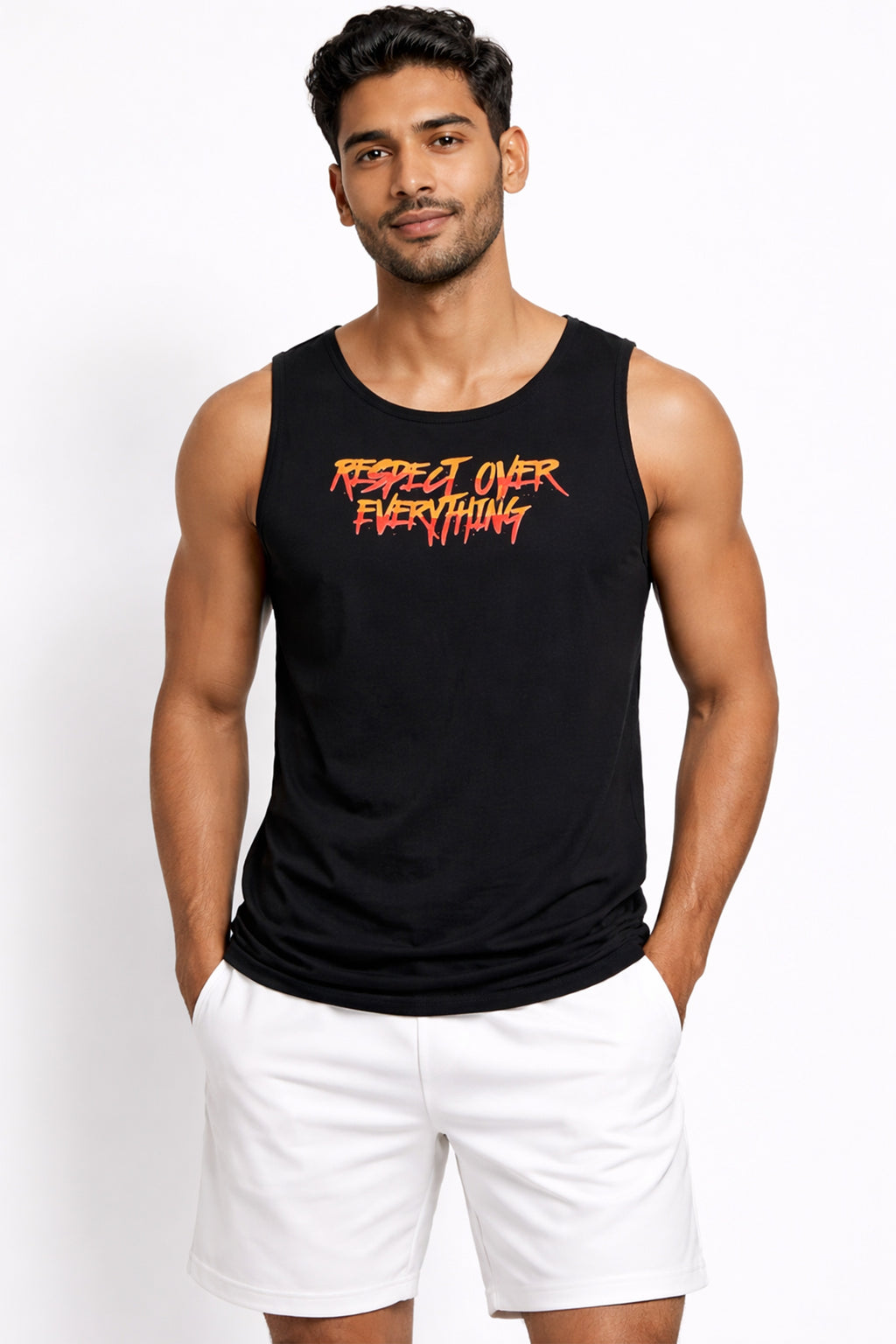 BLACK COLOR MEN TANK TOP