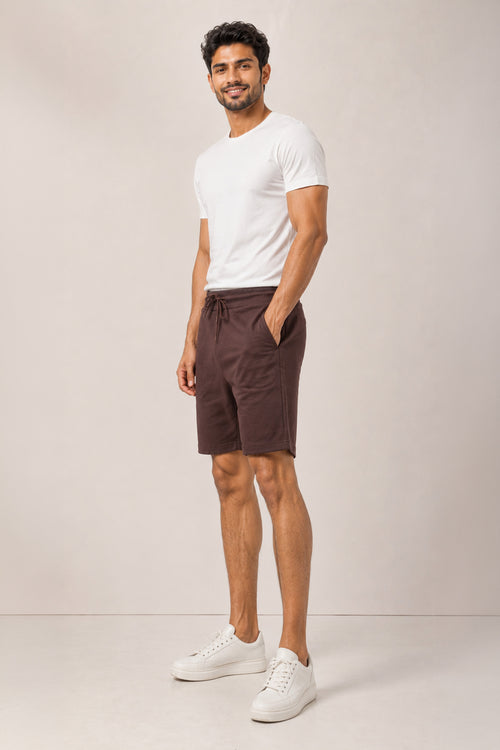 CHOCOLATE COLOR MEN SHORTS