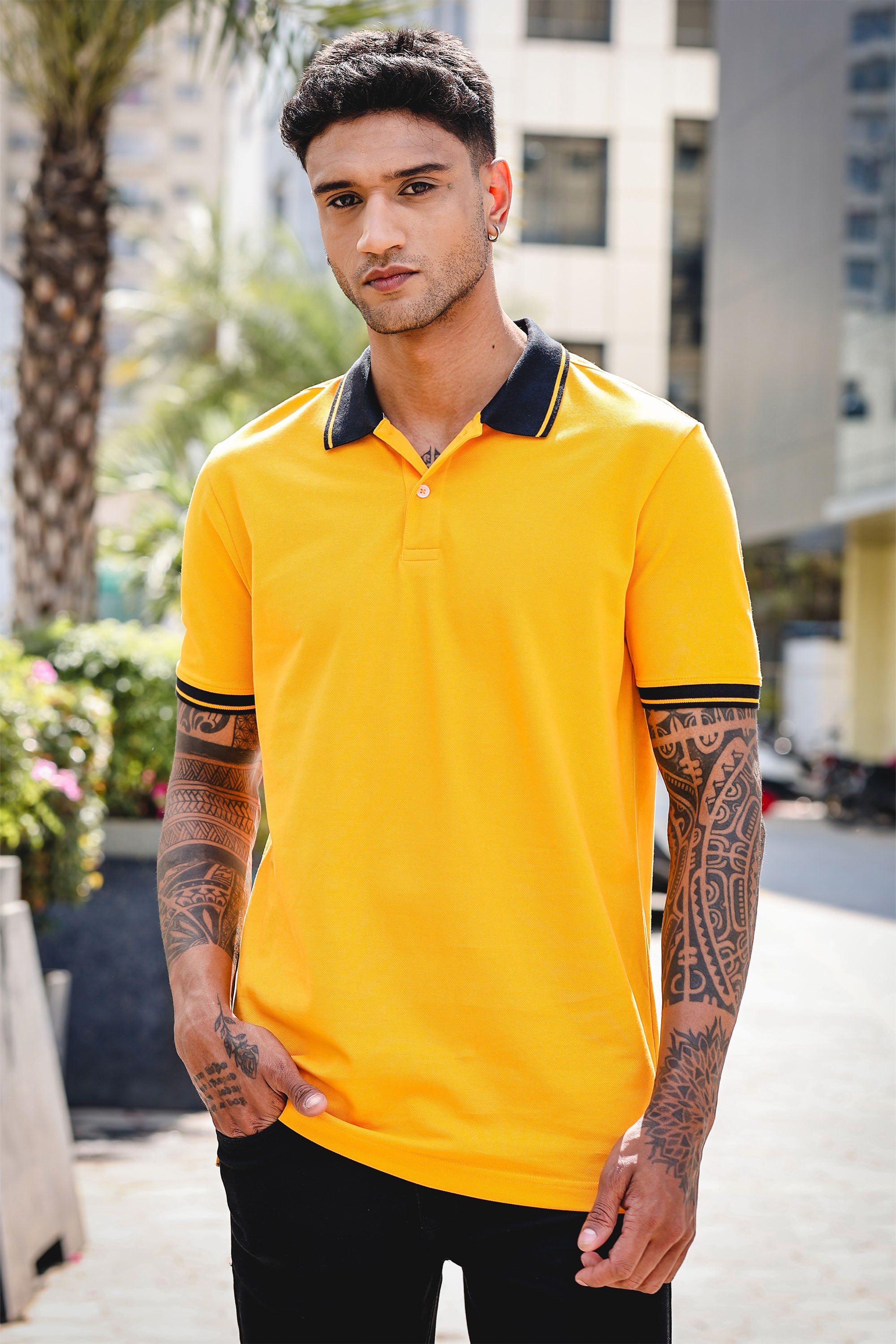 Men's Pure Cotton Polo T-shirt