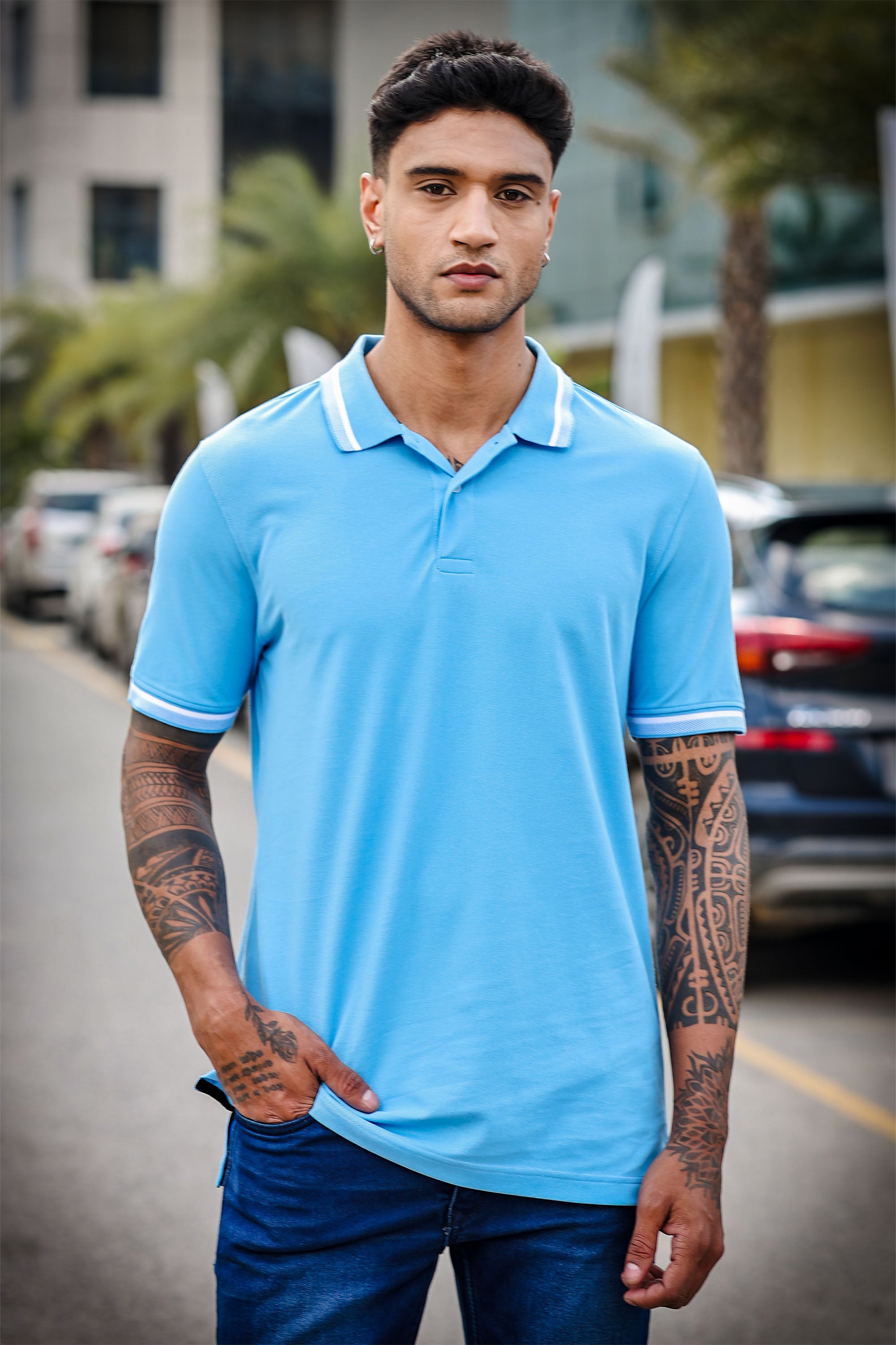 Men's Pure Cotton Polo T-shirt