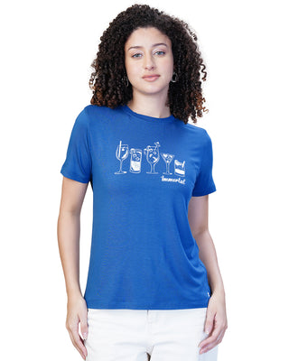 WOMEN AIR FORCE PRINTED ROUND NECK T-SHIRT