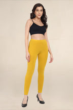 Women Mustard Regular Legging