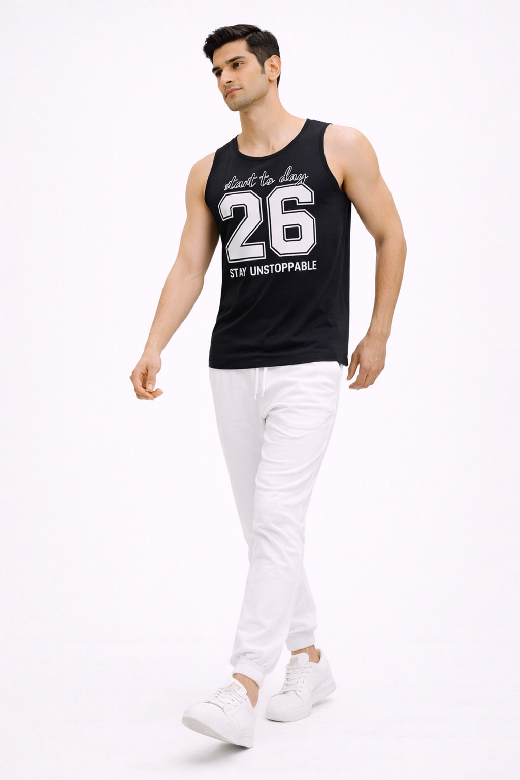 BLACK COLOR MEN TANK TOP