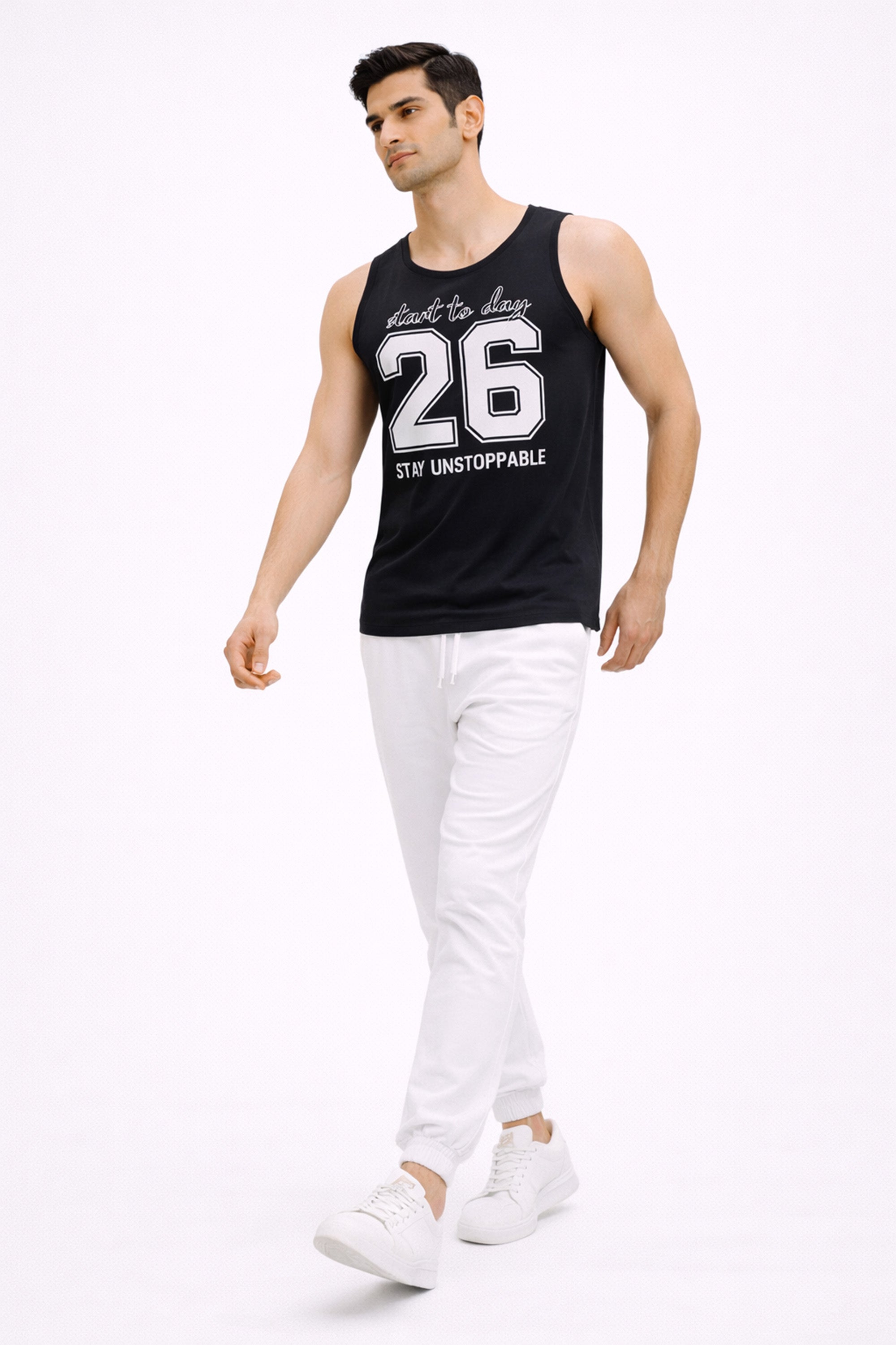 BLACK COLOR MEN TANK TOP