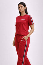 RED WOMEN H/S CO-ORD SET