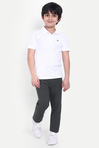 BOYS REGULAR FIT BLUE CAUSAL PANT