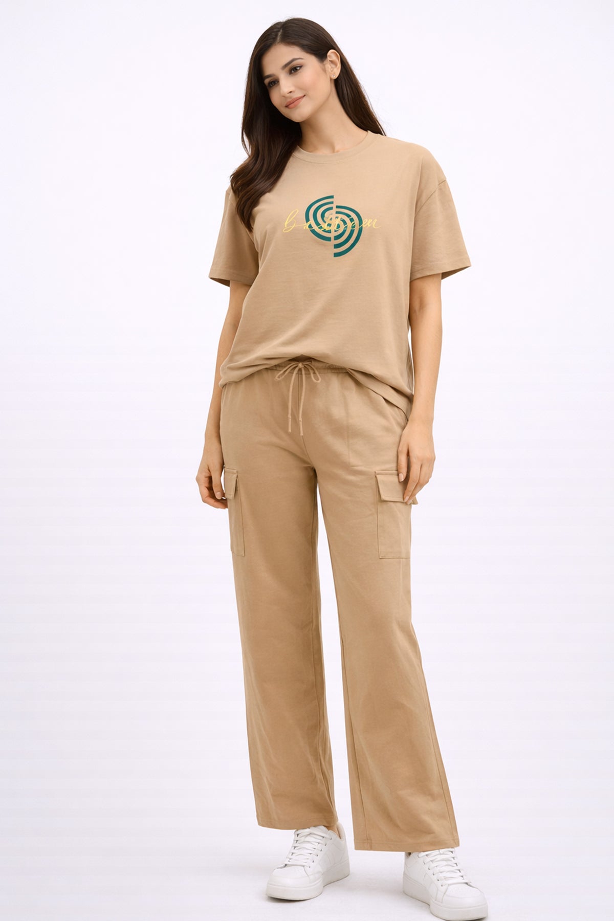 BROWN WOMEN H/S CO-ORD SET