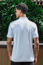 ONE SKY Men's 100% Cotton Polo Self-Design T-Shirt