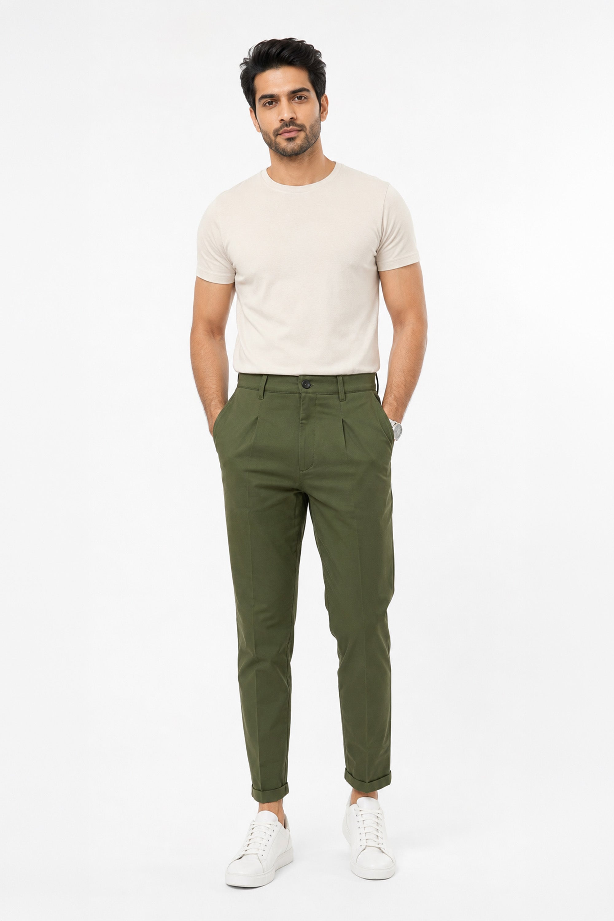 BRONZE GREEN COLOR MEN TROUSER