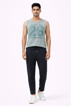 ICE BLUE COLOR MEN TANK TOP