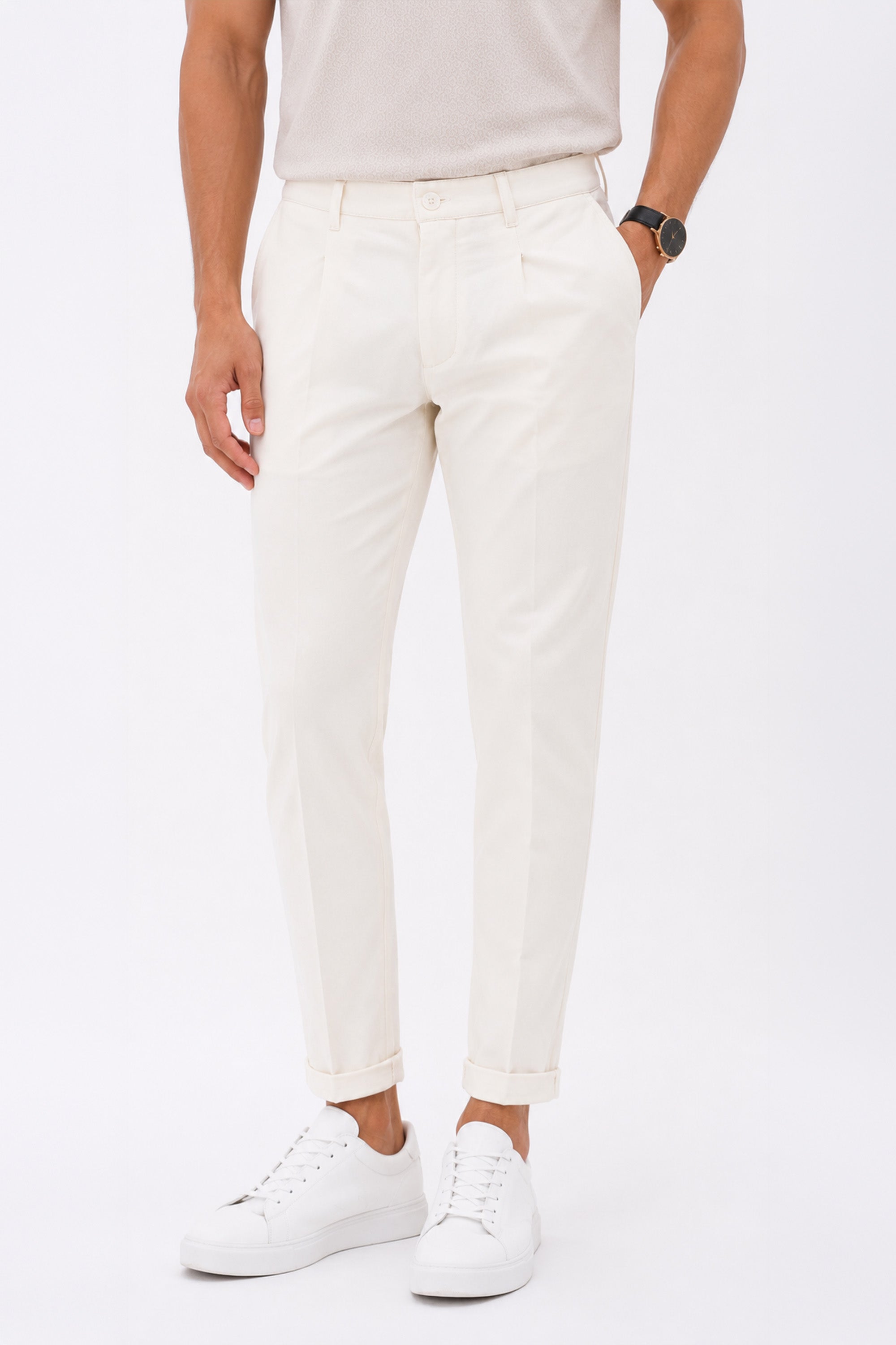 EGRET COLOR MEN TROUSER