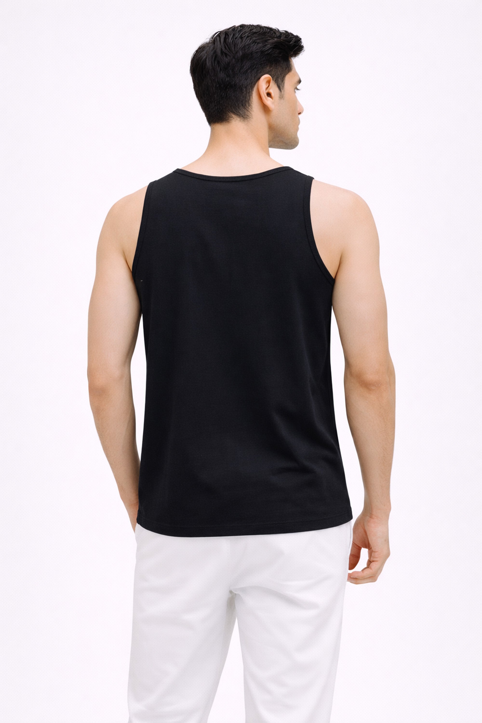 BLACK COLOR MEN TANK TOP