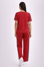 RED WOMEN H/S CO-ORD SET