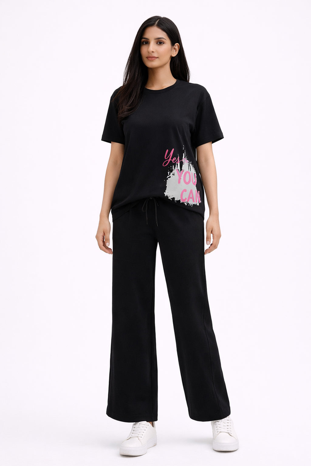 BLACK WOMEN H/S CO-ORD SET