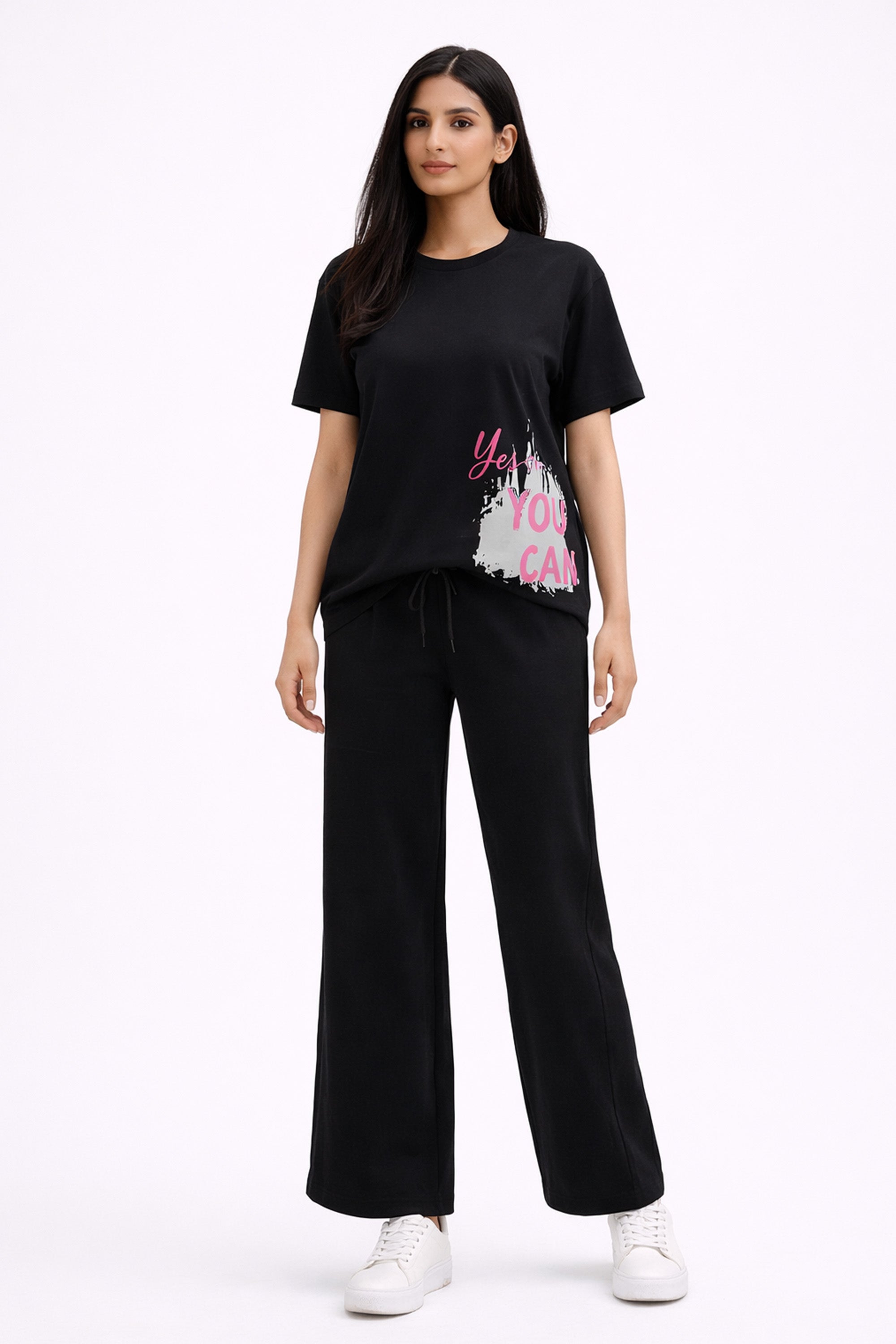 BLACK WOMEN H/S CO-ORD SET