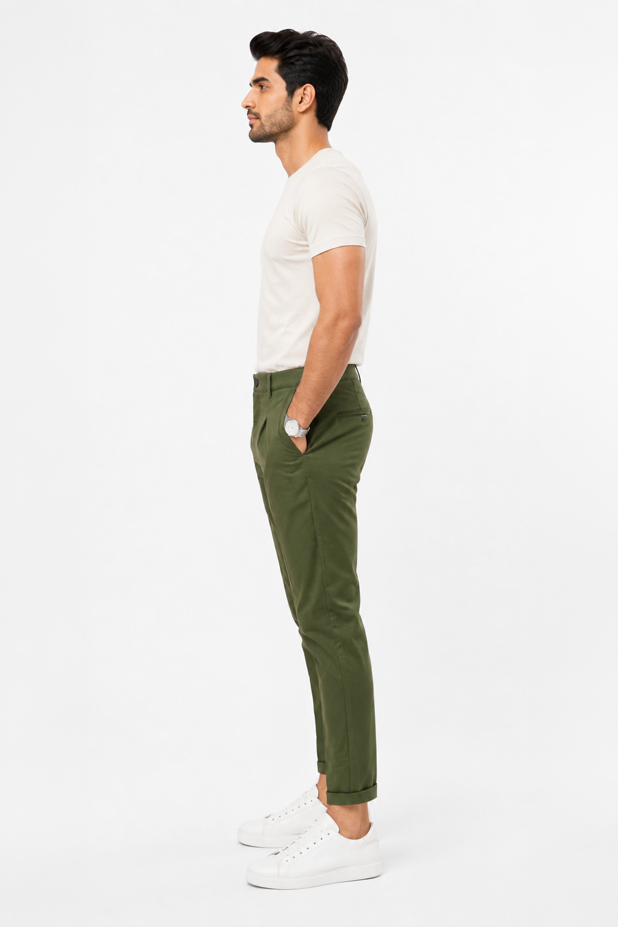 BRONZE GREEN COLOR MEN TROUSER