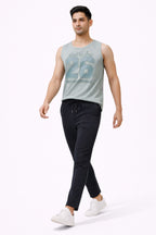 ICE BLUE COLOR MEN TANK TOP