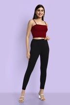 ONE SKY WOMEN BLACK SOLID LEGGINGS