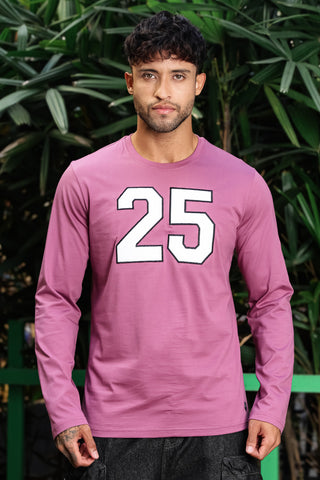 Men’s 100% Cotton Embroidered Typography Full Sleeve T-Shirt | Round Neck Casual Tee | Soft Breathable Fabric | Machine Washable