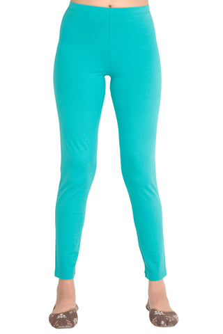 ONE SKY WOMEN AQUA SOLID LEGGINGS
