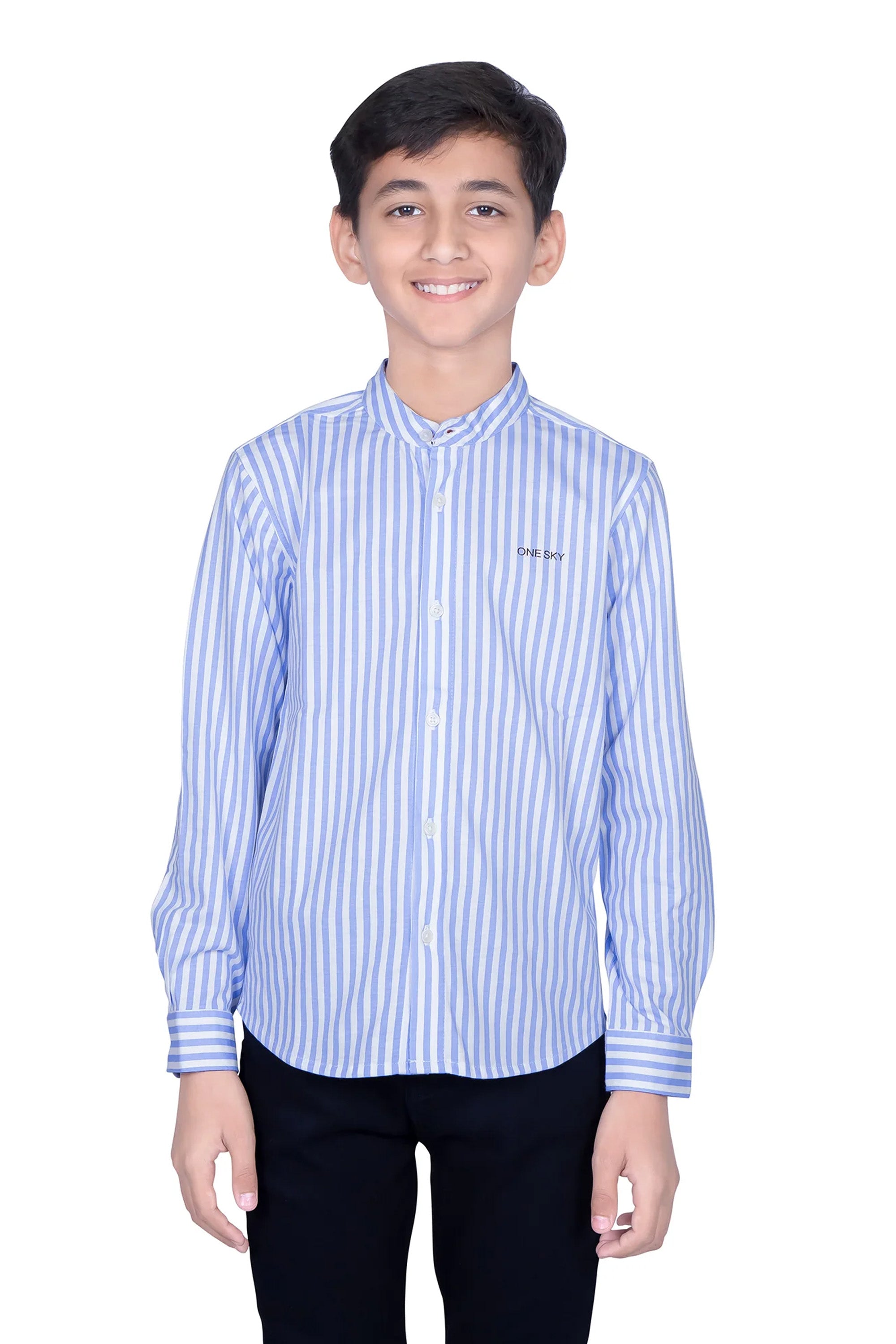 BOYS LINING FRESH SKY COTTON SHIRT