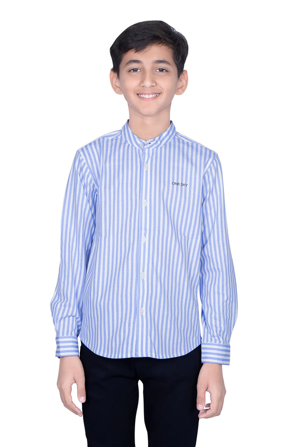 BOYS LINING FRESH SKY COTTON SHIRT